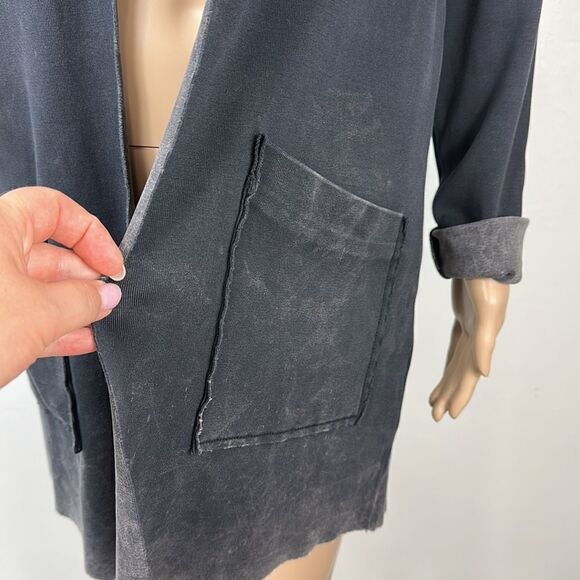 ❤️Last Chance 7 For All Mankind Distressed Print Open Front Jacket Size S - Picture 2 of 9